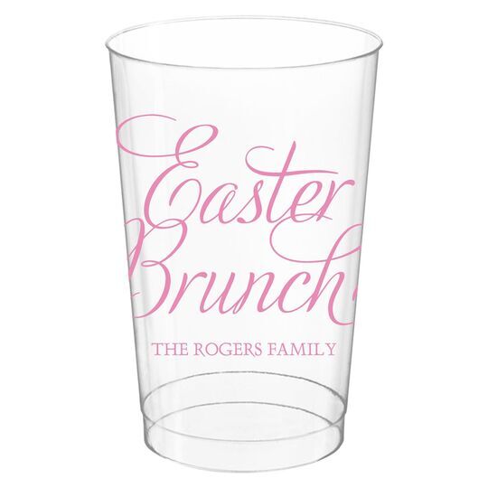 Easter Brunch Clear Plastic Cups